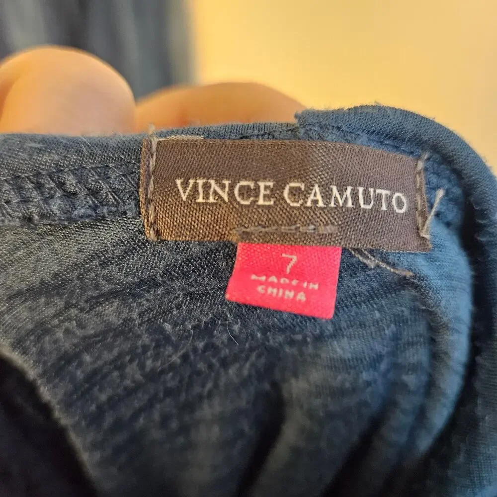 Vince Camuto 2 piece ribbed hooded full zip jacket wide leg cargo track suit 7/8